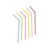 Трубочки для коктейля со сгибом неон, 21 см, d 5 мм, 1000 шт