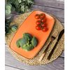 Тарелка прямоугольная 31*18 см, Seasons Оранжевый, Porland