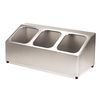 Подставка для гастроемкостей (поли) 1/6 h200 мм 3 отделения 50*22*20 см нерж, P.L. Proff Cuisine