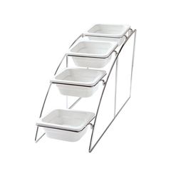 Подставка хромированная для гастроемкостей GN1/6 (215*525*325 мм), 4 яруса, P.L. Proff Cuisine