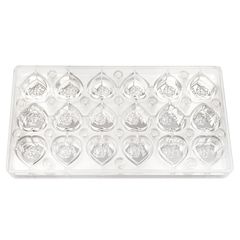 Форма для шоколада на магнитах "Сердце" 18 ячеек 32*29*15 мм, поликарбонат, P.L. Proff Cuisine