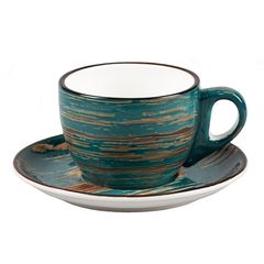 Чайная пара Texture Dark Green Lines 200 мл,  P.L. Proff Cuisine