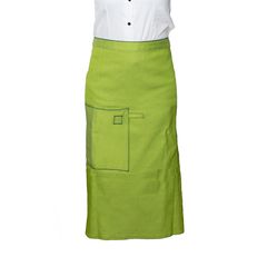 Фартук с карманом с оторочкой, фисташковый