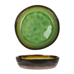 Салатник d=23.5*h 5.5 см,каменная керамика,серия "2022 Spider Silk-Green"