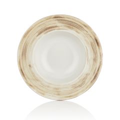 Тарелка д/пасты гастро d=25см, 400мл, фарфор, "Falme Brown"  By Bone