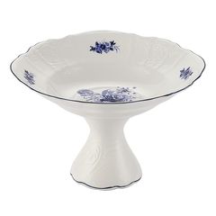 Блюдо на ножке,десертное d=25см, см,коллекция "Blue Flower"  P.L. Proff Cuisine