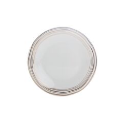 Тарелка мелкая 17 см, цвет белый с золотом, BOHEM, Porland