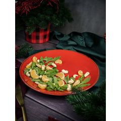 Тарелка 28 см безбортовая, Seasons Красный, Porland