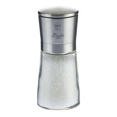 Мельница для соли  h 14,5 см, стекло, верхняя часть - нерж. сталь, прозрачная, серия LA SPEZIA, Bisetti
