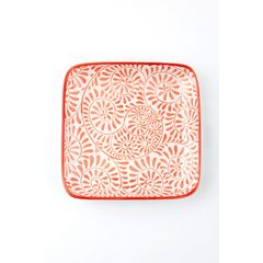 Тарелка квадратная 13 см, красная, MIX&MATCH, Porland