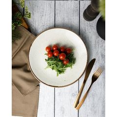 Тарелка обеденная 24 см безбортовая, Seasons Бежевый, Porland