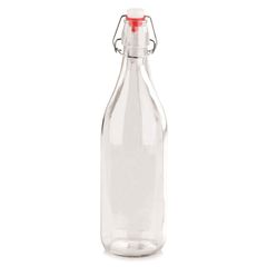 Бутылка 1 л с крышкой прозрачная d 9 см h32 см с пробкой бугельный замок стекло, P.L. Proff Cuisine