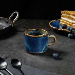 Чашка кофейная 100 мл, d=6см, h=5,2 см, фарфор,серия "Aqua Blue", P.L. Proff Cuisine