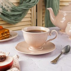 Чайная пара 250 мл, фарфор,серия "Aristocrat-Peach Tea", Noble, P.L. Proff Cuisine