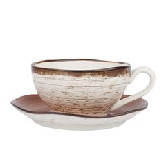 Пара чайная 230 мл, d=10см,  фарфор, cерия  WOOD-FUSION, P.L. Proff Cuisine