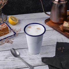 Стакан эмалированный 9,5*5,5*12 см, "Blue Rim", P.L. Proff Cuisine