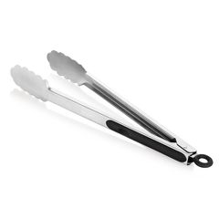 Щипцы для гриля с черной силиконовой ручкой 34,3 см,  PL Proff Cuisine