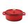 Кастрюля эмалированная с крышкой овальная красная 250 мл, 12 см, чугун, P.L. Proff Cuisine
