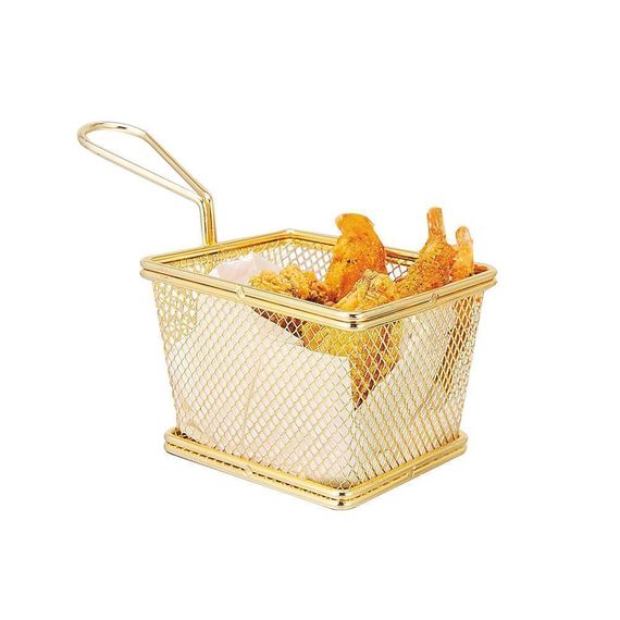 Корзинка для подачи "Gold" 12,5*10*8,5 см, металл, P.L. Proff Cuisine