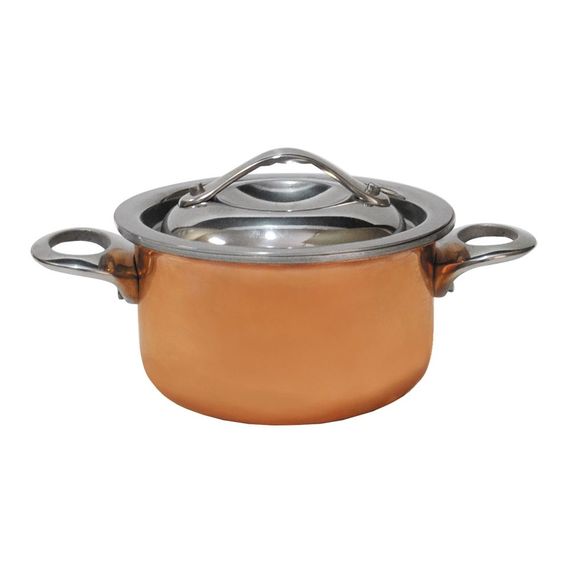 Мини-кастрюля 11,5*6 см, 400 мл, нержавейка 18/10 с медным напылением, P.L. - Gourmet Line