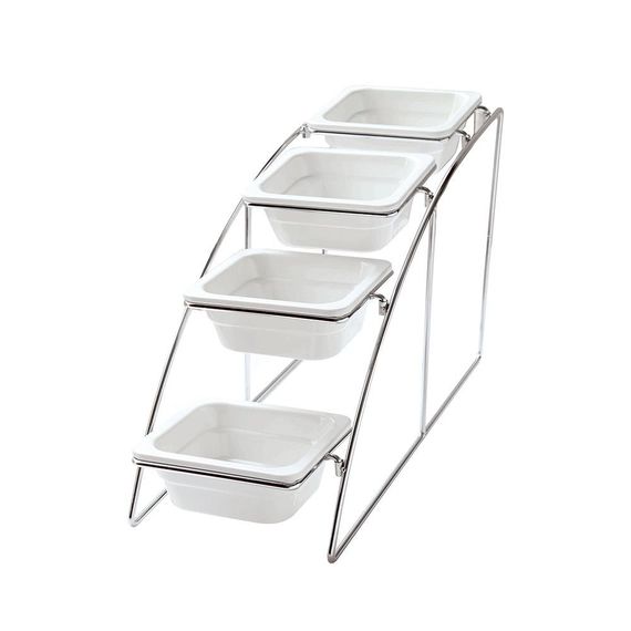 Подставка хромированная для гастроемкостей GN1/6 (215*525*325 мм), 4 яруса, P.L. Proff Cuisine