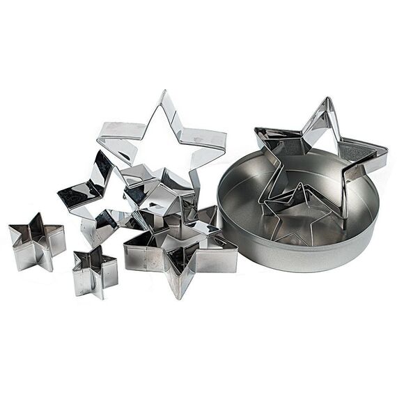 Набор кондитерских форм "Звезда", h 3 см, d 3/ 4/ 5/ 6/ 7/ 8/ 9/ 10/ 12 см, P.L. Proff Cuisine