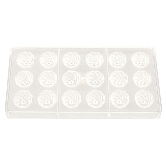 Пластиковая форма "Круг ребристый" 18 ячеек 30*18 мм, P.L. Proff Cuisine