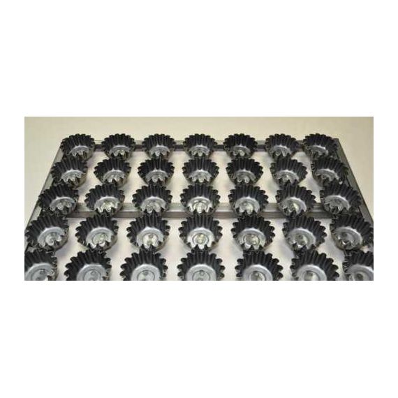 Сборка форм гофрированных для кексов, 20 мл, 61 шт, решетка 60*40 см, черный металл, P.L. Proff Cuis