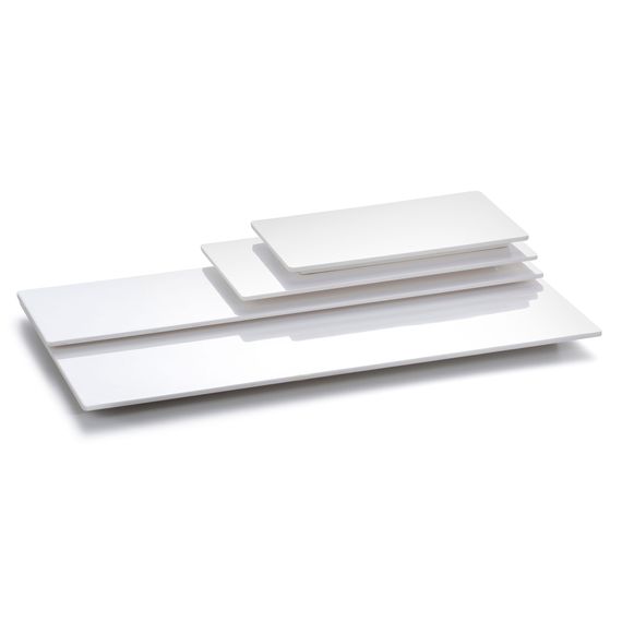 Блюдо, поднос GN 1/1 меламиновый, белый 53*32*1.5см  P.L.