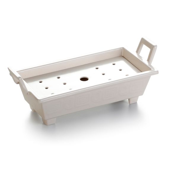 Блюдо,поднос меламиновый, белый 40,6*18,6*14,3см  P.L.