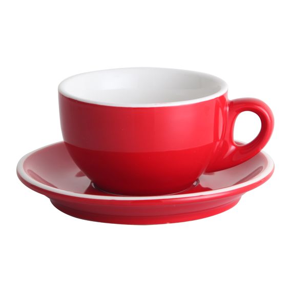 Чашка с блюдцем Barista (Бариста) 280 мл, красная, P.L. Proff Cuisine