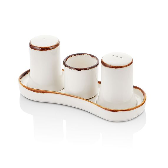 Набор для специй 4 предмета,фарфор,серия "GLEAM", By Bone