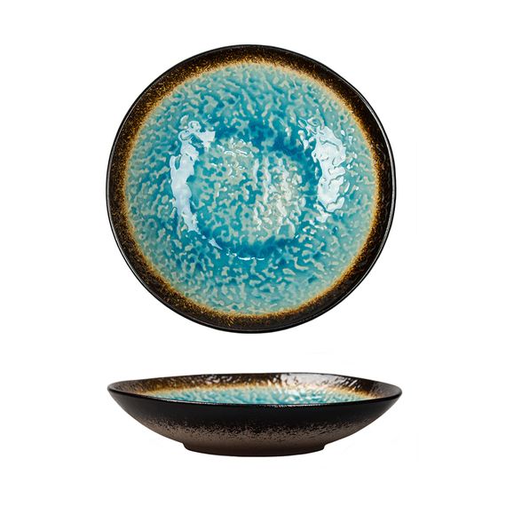 Салатник d=24*h 5 см, 1100 мл, каменная керамика,серия "2022 Spider Silk-Blue"  P.L.