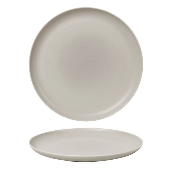 Тарелка с бортом d=25,5 cм,фарфор "NOBLE" серия "Fine Plus-Light Grey"