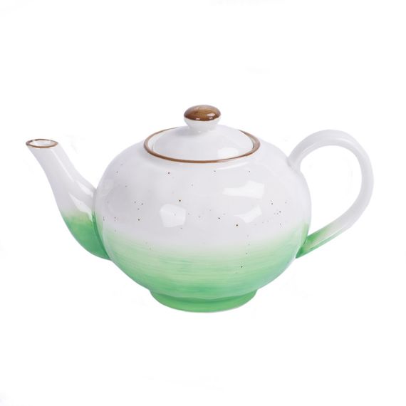 Чайник,600мл, фарфор,зеленый цвет "The Sun" P.L.