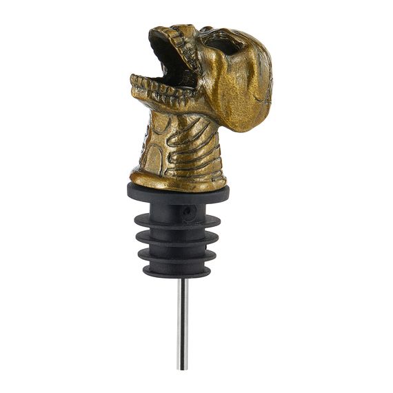 Пробка-гейзер для бутылок."Череп" бронзовое напыление,  P.L. - Barbossa