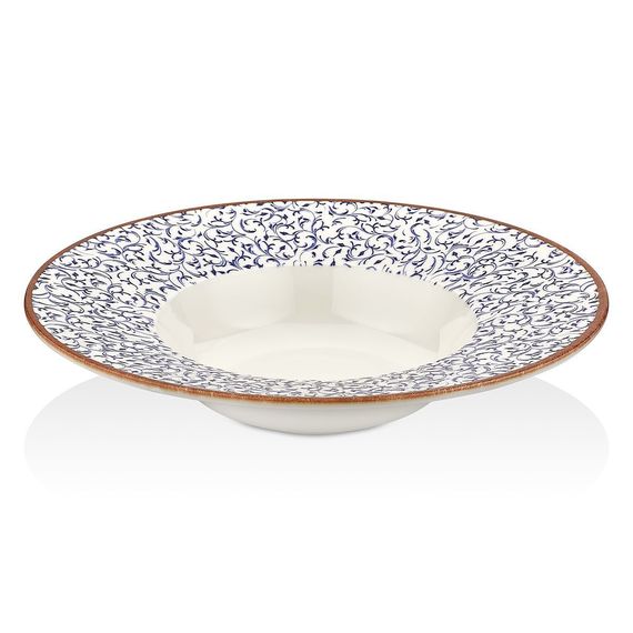 Тарелка для пасты,супа d=25 cм,400 мл, фарфор,серия "Tinta Edera" By Bone