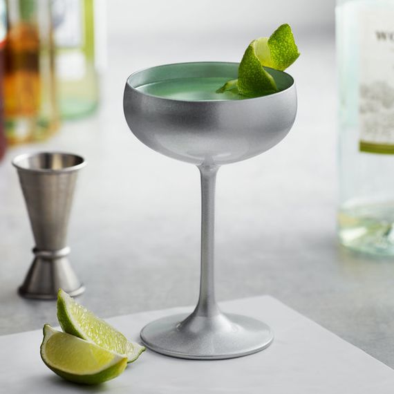 Набор из 6-ти бокалов-блюдец для шампанского Elements, 230 мл, D95 мм, H147 мм, серебряный, Stolzle, изображение 2