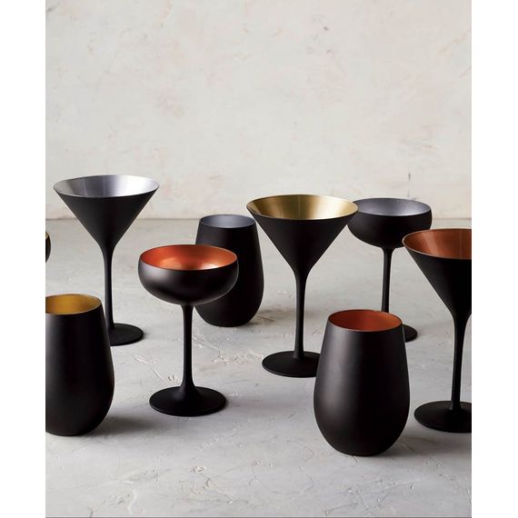 Набор из 6-ти бокалов-блюдец для шампанского Elements, 230 мл, D95 мм, H147 мм, черный/серебряный, Stolzle, изображение 7