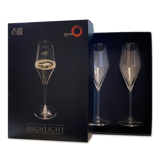 Набор из 2-х бокалов-флюте (ножка подсвечивается) HighLight, 290 мл, D82 мм, H260 мм, Stolzle, изображение 5