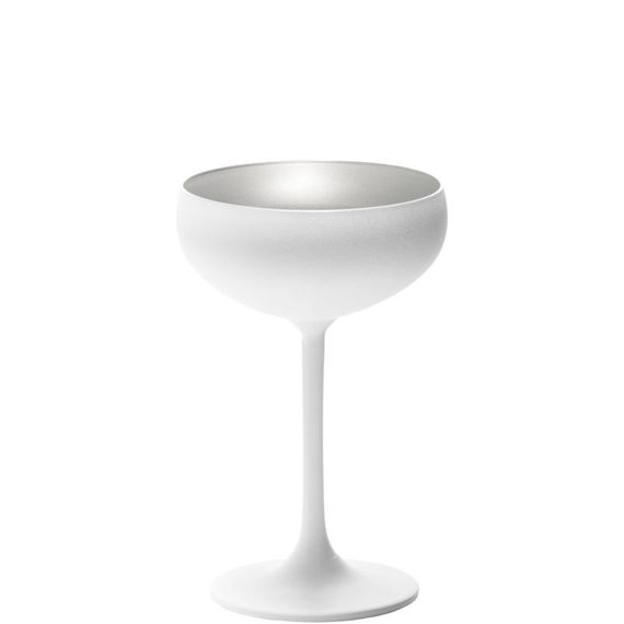 Набор из 6-ти бокалов-блюдец для шампанского Elements, 230 мл, D95 мм, H147 мм, белый/серебряный, Stolzle, изображение 2