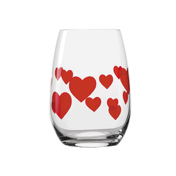 Набор из 6-ти стаканов Олд Фэшн L`amour, 335 мл, D75 мм, H105 мм, прозрачный/красный, Stolzle