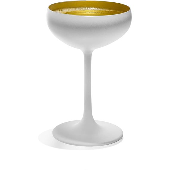 Набор из 6-ти бокалов-блюдец для шампанского Elements, 230 мл, D95 мм, H147 мм, белый/золотой, Stolzle, изображение 2