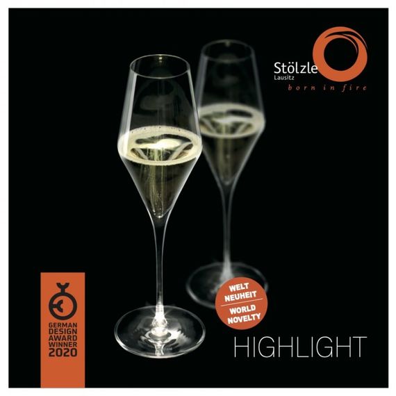 Набор из 2-х бокалов-флюте (ножка подсвечивается) HighLight, 290 мл, D82 мм, H260 мм, Stolzle, изображение 4