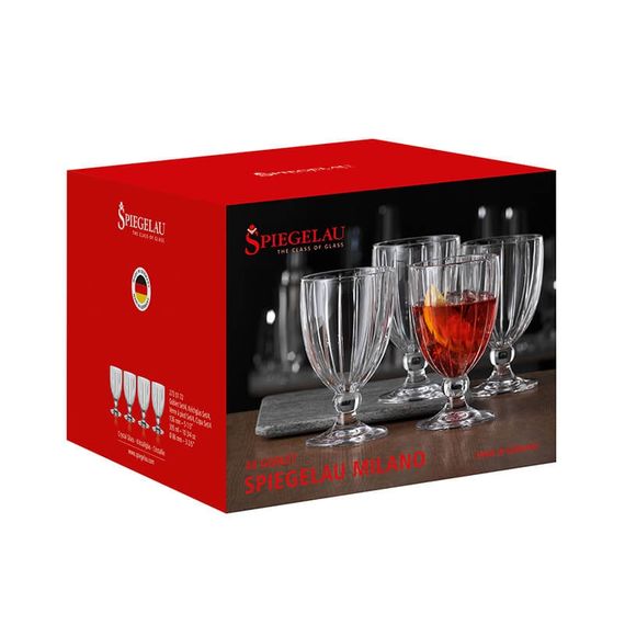 Набор из 4-х бокалов для коктейля, 305 мл, хрустальное стекло, серия Milano, Spiegelau, изображение 5