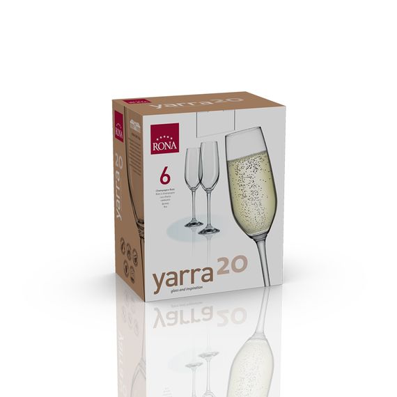 Набор из 6-ти бокалов для шампанского серии Yarra, 205 мл, Rona, изображение 3