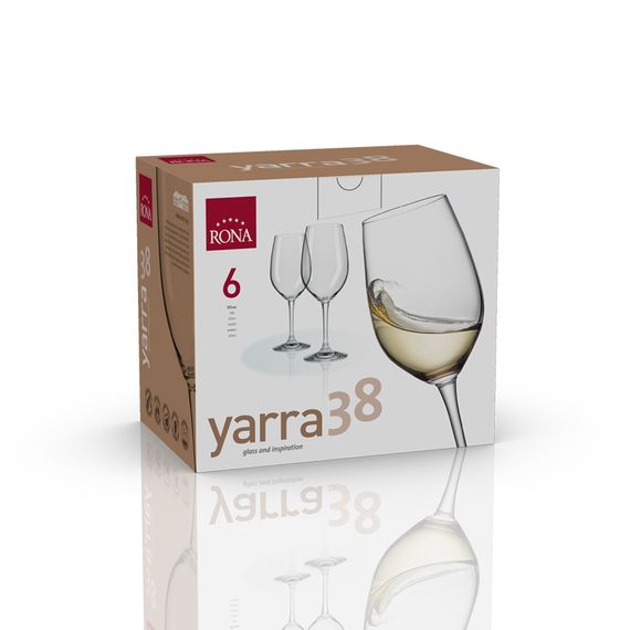 Набор из 6-ти бокалов для вина, серия Yarra, 380мл, Rona, изображение 3