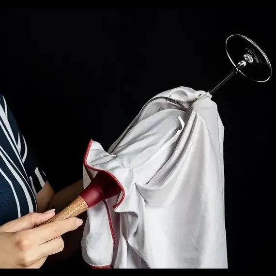 Устройство для полировки бокалов (используется с салфеткой),  L=32см., специальный силикон, орех, Stolzle, изображение 3