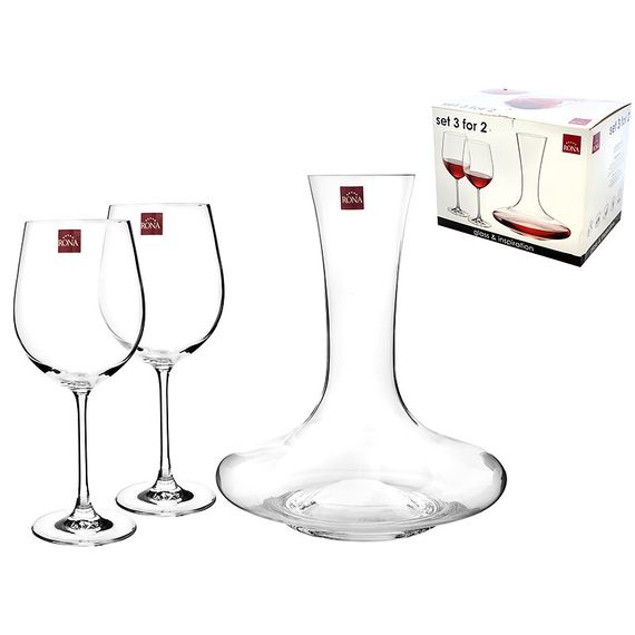 Набор из 3-х предметов для вина Universal: графин 1,5 л и 2 бокала 610 мл, Rona, изображение 2