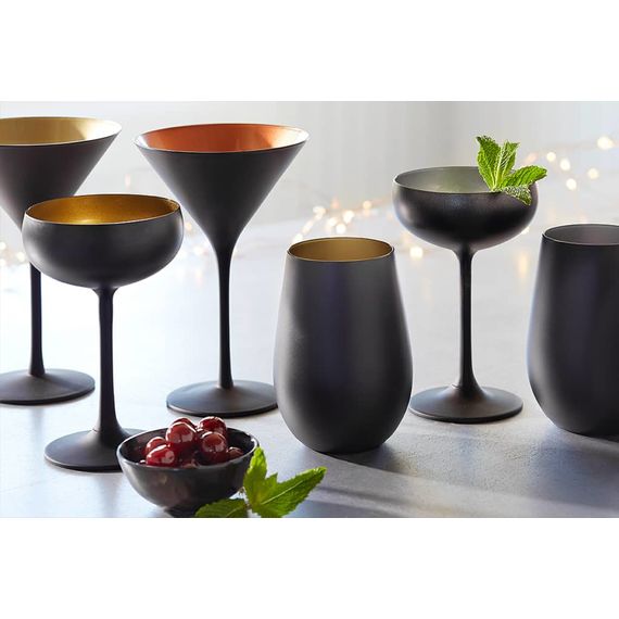 Набор из 6-ти бокалов-блюдец для шампанского Elements, 230 мл, D95 мм, H147 мм, черный/бронзовый, Stolzle, изображение 5